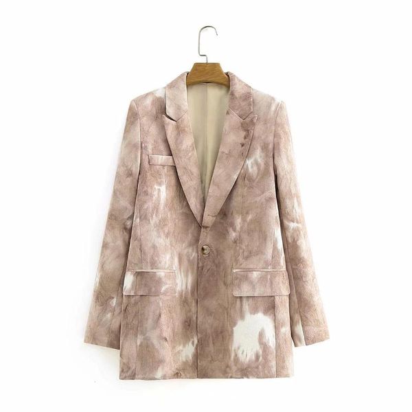 

women's jackets khaki jacket women double-breasted tie-dye 2021 spring/autumn coat one-piece leisure, Black;brown