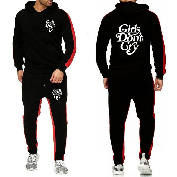 

2021 new ropa girls dont cry hoodies men sportswear sets harajuku hip hop casual sweatshirts streetwear mmzl, Black