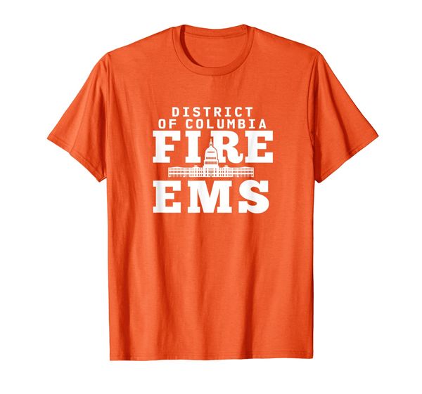 

washington d.c. fire ems department t-shirt firefighters, White;black