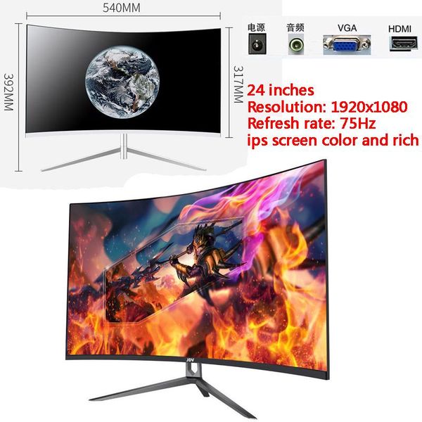 

monitors 24 inch pc computer monitor gaming laplcd-monitors curved screen