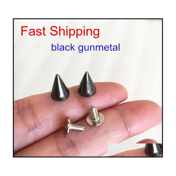 

100 set metal rivet stud spikes,7*10mm colored metal screw back rivet,cone spikes,diy l jlljji carshop2006, Silver