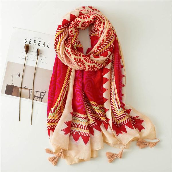 

scarves 2021 ethnic style 90*180cm scarfs for ladies foulard femme fashion print bohemia women scarf shawl and wraps hijab stole bandana, Blue;gray