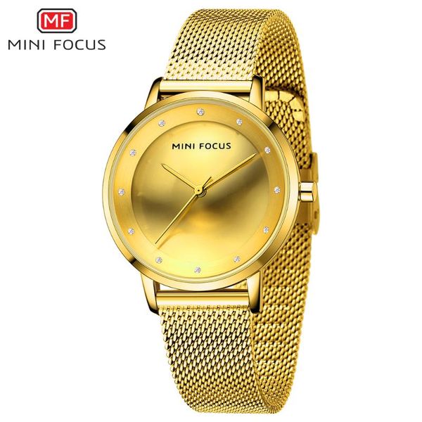 

wristwatches minifocus mf0332l fashion women watches luxury ladies watch crystal leather steel waterproof female girl clock relogio feminino, Slivery;brown