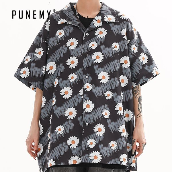 

2021 new t shirt men hip hop full floral streetwear short sleeve tees 100% cotton summer hawaiian tshirt harajuku women t-shirt e8ae, White