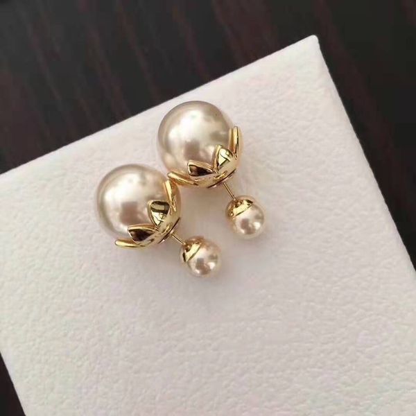 

d cd letter size pearl earrings earrings female earrings net red same gift, Golden