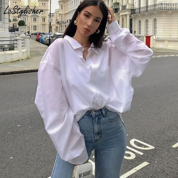 

big size white shirt women and blouses casual loose women shirts blouses long sleeve ladies blouse shirt streetwear 210315