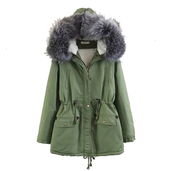 

new women's winter big fur thick windbreaker parka winter long hooded fur down parka loose plus size female jacket coat 201014, Black