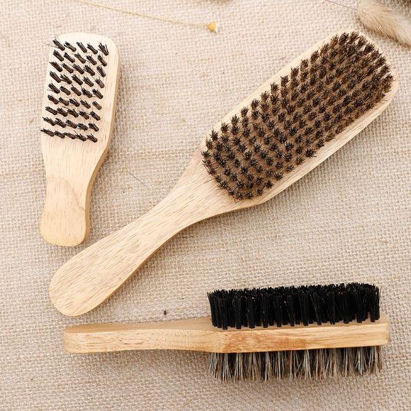 

hair brushes men boar bristle brush - natural wooden wave for male, styling beard hairbrush short,long,thick,curly,wavy, Silver