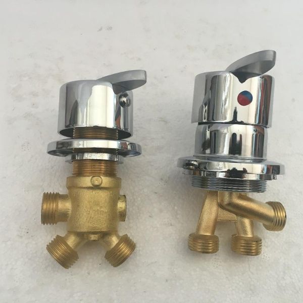 

mttuzk brass bathtub and cold mixing faucet split jacuzzi faucet liner cylinder side sitting 4-hole mixer accessories