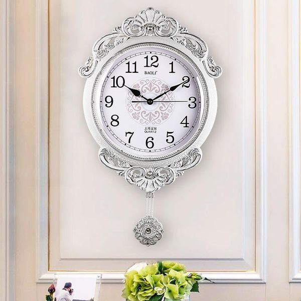 

creative retro wall clock european style pendulum wall clock simple quartz modern relogio parede living room decoration dj60wc