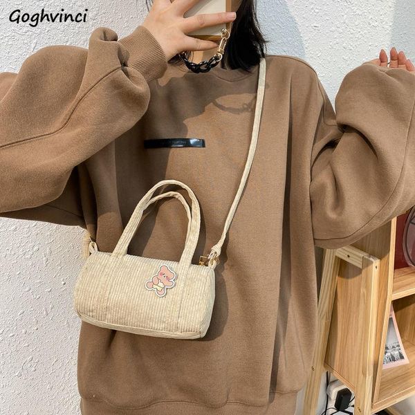 

evening bags shoulder women corduroy little handle harajuku students mini cute barrel-shaped bag chic all-match handbags portable