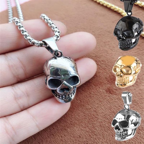 

pendant necklaces personality alloy for women men gothic punk hip hop clavicle necklace halloween jewelry gifts party, Silver