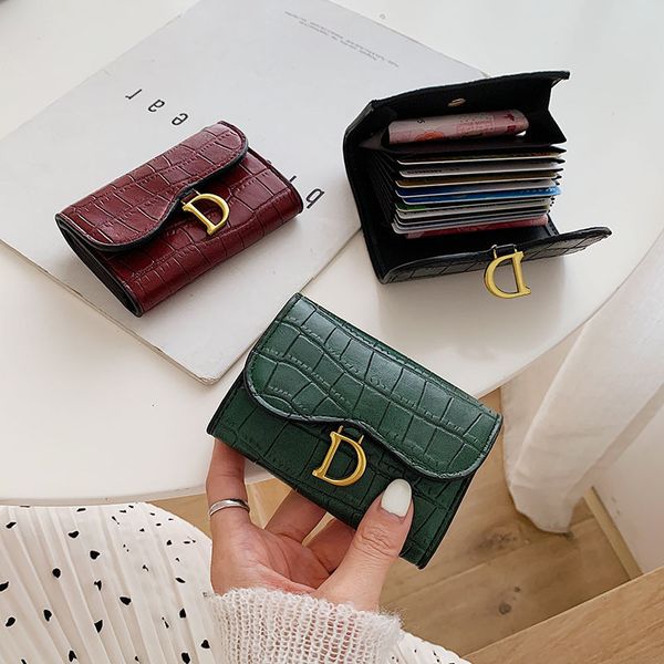 

70% off 2021 new women's buckle small short accordion student korean version lengge zero wallet female card foreskin clip jok4, Brown;gray