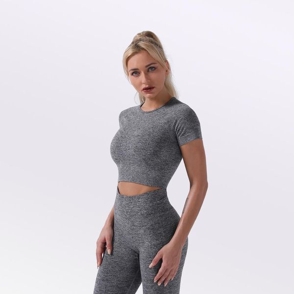 

2 piece set seamless sports women yoga sets short sleeve crop sports pants 2pcs sets workout outfit jogging suits, White;red