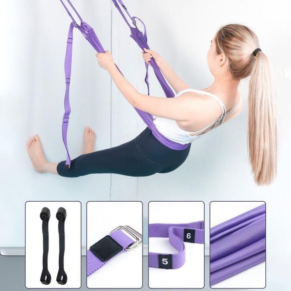 

aerial yoga rope open hip stretch yoga with inverted rope pull stretch belt splits lower waist trainer home outdoor