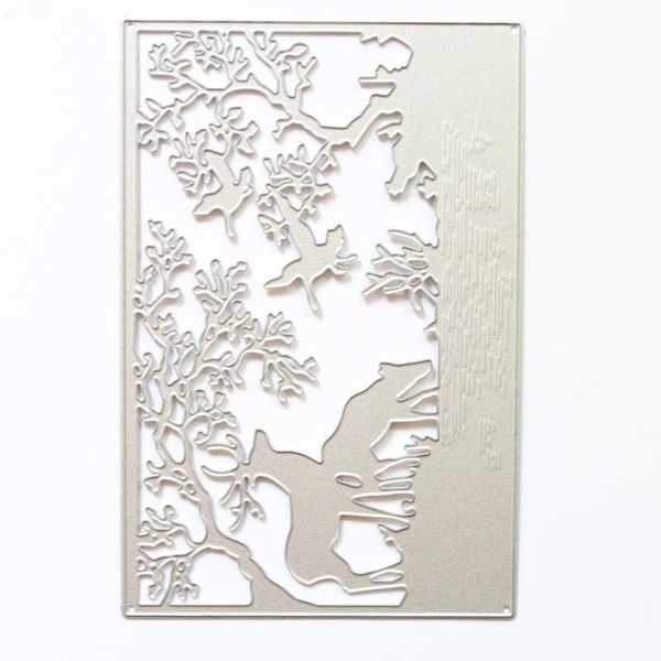 

painting supplies rectangle frame forest tree deer metal cutting dies embossing scrapbooking stencil craft cut for diy card handmade