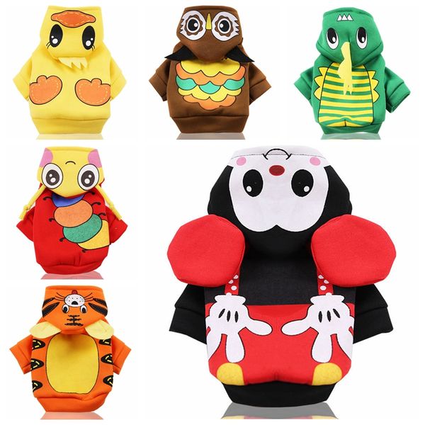 10 Cor Atacado Halloween Fato de Christmas Cães De Cão Com Capuz Roupas Inverno Hoodie Casaco Quente Camisola Para Cães Pequenos Cruz Cruz Vestido Vestido Vestido Coruja Pato A130