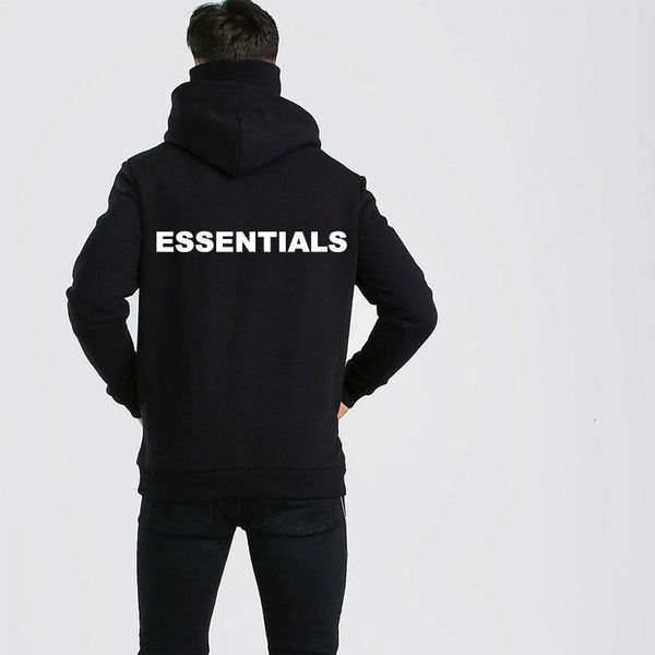 

2021 sportswear fog essentials solid color mask men's casual fashion hoodie ssbe, Black