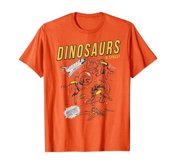 

funny dinosaurs in space astronaut astrologist cartoon shirt, White;black