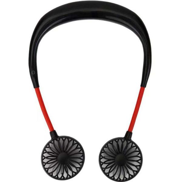 

electric fans sports hanging neck fan charging portable lazy handheld folding deskearphone