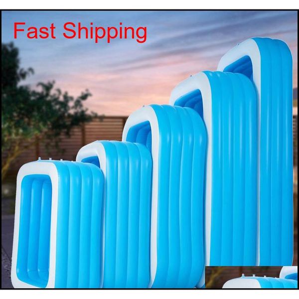 

portable family courtyard rectangle inflated toy outdoor toddler pool with drain and electric pump inflatable pool f qylnlq homes2011