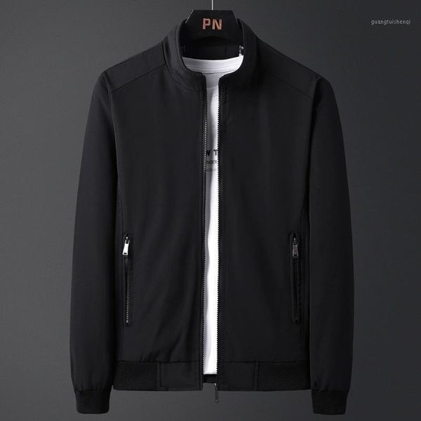 

men's jackets autumn thin coat korean fashion casual handsome work jacket spring baseball suit for men clothes, Black;brown