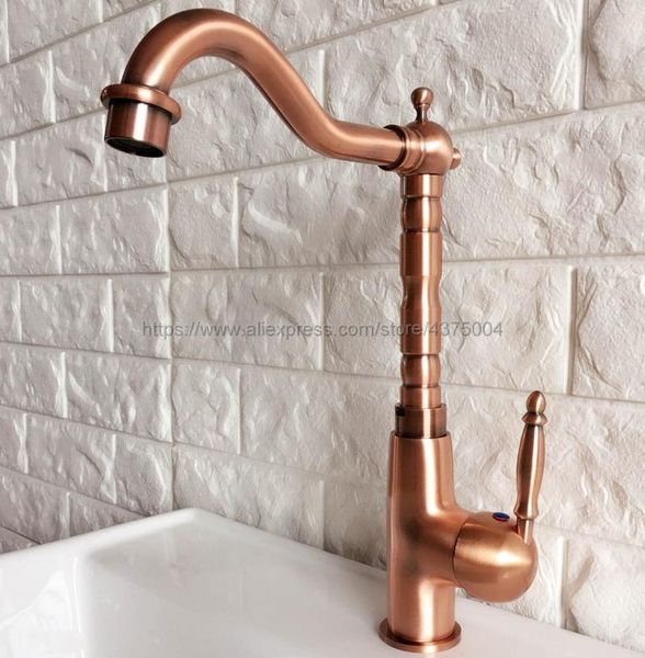 

bathroom sink faucets antique red copper faucet retro style basin rotating single handle hole and cold water tap nnf413