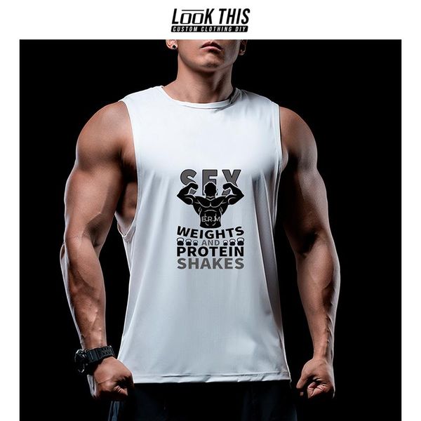 

men' tank mens gym sleeveless hooded vest breathable undershirt sportswear fitness male workout tank comfortable bodybuilding clot, White;black