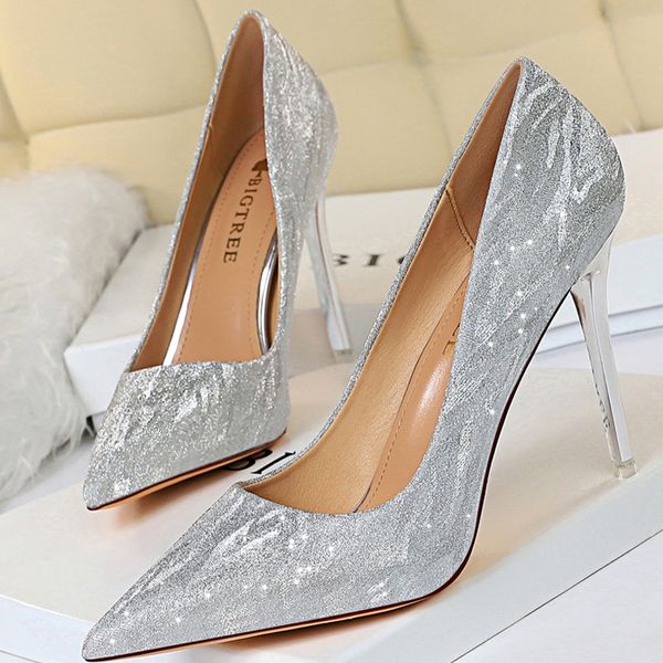 

female money pumps champagne high heels wedding dress ladies fashion new shoes os3f, Black