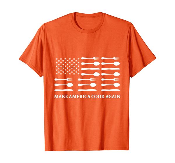 

make america cook again cooking chef t-shirt t-shirt, White;black