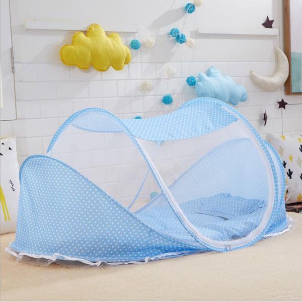 

crib netting infant children baby folding mosquito net with sleeping pad pillow bed three-piece music 2021
