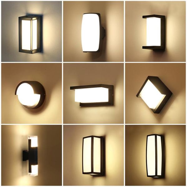 

10pcs outdoor wall lamp waterproof led garden lamp aisle corridor outdoor balcony porch light ac110v 220v terrace
