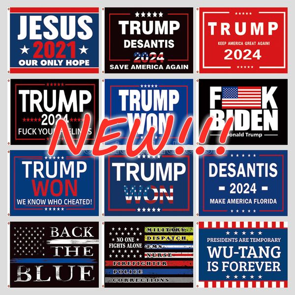 

wholesale 3*5 feet 100d polyester banner flags 300 styles trump 2024 presidential campaign flag 90x150cm