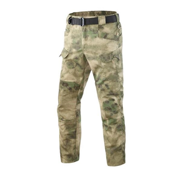 

men's pants ix7 camouflage summer outdoor thin charge model grid cloth bag overalls combat trousers, Black