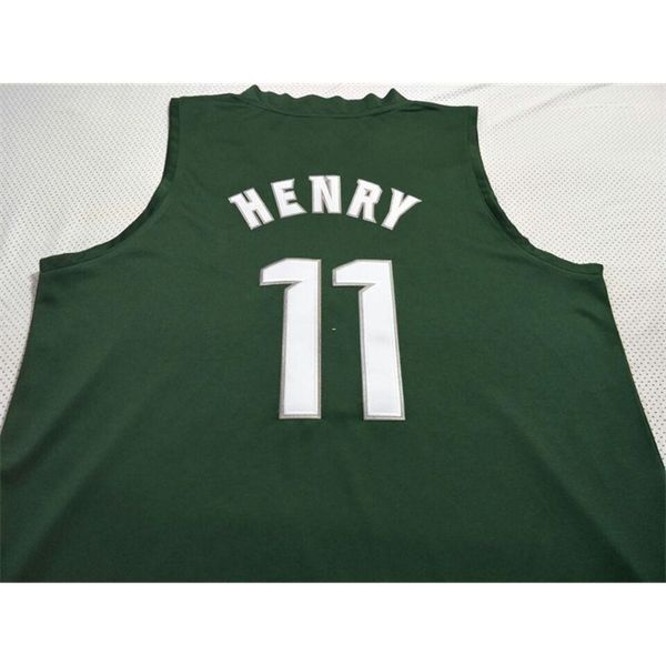 

vintage 21ss michigan state spartans aaron henry #11 college real embroidery jersey size s-4xl or custom any name or number jersey, Black