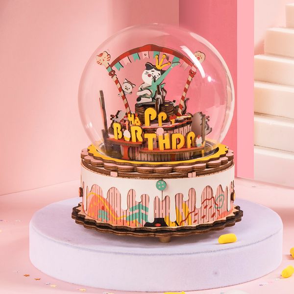

diy wooden music box assembly model toys for children girls birthday gift