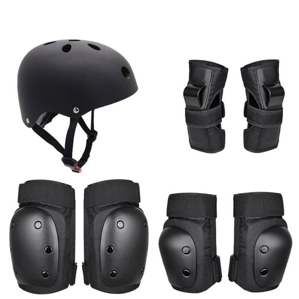 

wrist support 7pcs kids knee pads creative brace sport protective gear for sports children, Black;red