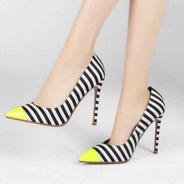 

dress shoes 2021 print leather high heels 12cm pointed toe super heeled women's stilettos slip-on party wedding large size 34-43, Black