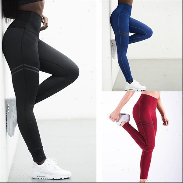 

fashion casual sport high waist leggings offset printing leggings slim elasticity fitness leggins women leggings, Black