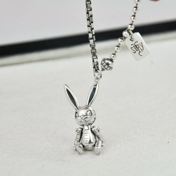 

chains s925 sterling silver necklace women's japanese ins dongdaemun simple vintage thai