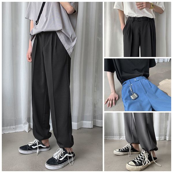 

men's pants baggy casual cargo fashion streetwear trousers joggers military hip hop style grey/black/blue sweatpants s-xl e0t3