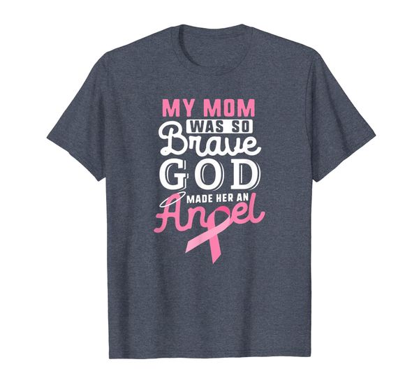 

breast cancer survivor shirt pink ribbon mom angel brave fit, White;black