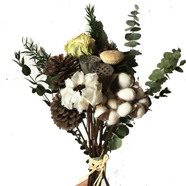 

decorative flowers & wreaths 40-50cm dried 120g bunch for vase dry bouquet home furnishing decorate