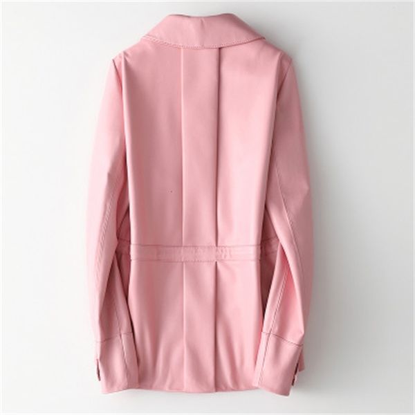 

2021 genuine leather jacket real sheep female spring h14 vtsa, Black;brown