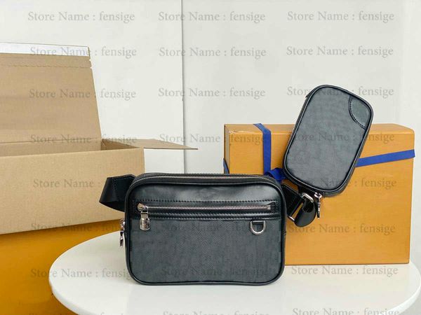 

designer bags scott messenger n50018 shoulder bag men 2pieces cross body with pouch mens damiers graphite canvas leahter fashion 2sets walle, Red;black