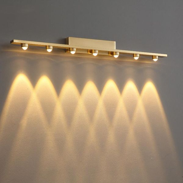 

modern copper luxury led mirror light indoor porch corridor deco long wall lights new dresser washbasin bathroom lamp 7w 10w 14w