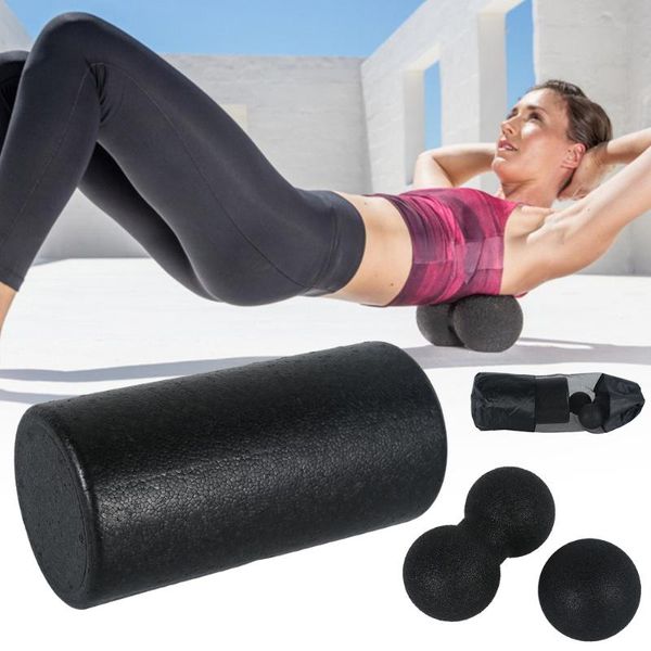 

women mental yoga foam block roller peanut ball set block peanut massage roller ball therapy relax exercise fitness equipment