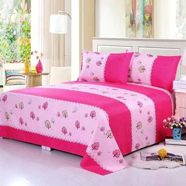 

sheets & sets 1pcs bed sheet + 2pcs covers 100% cotton mattress protector cover flat soft suit