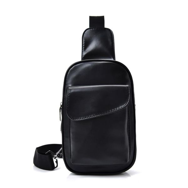 

waist bags man's messenger bag shoulder pu leather chest crossbody business male charging handbag with usb charge