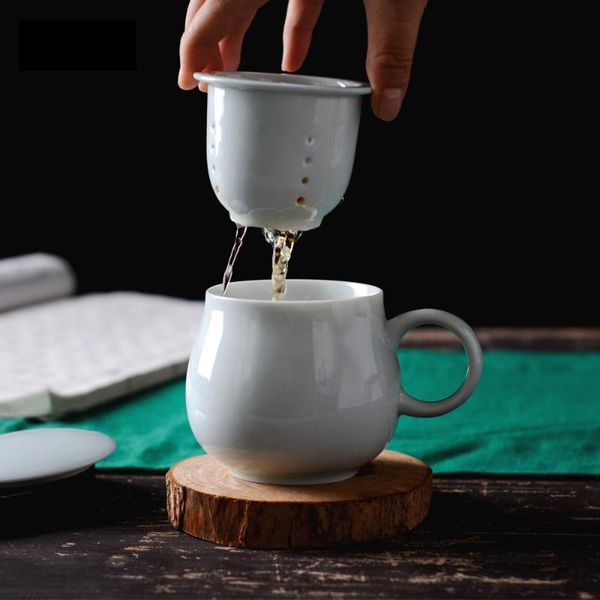 

mugs moonlight chinese style ceramic simple white tea cup shadowy green porcelain kungfu mug decoration kitchen accessories 2021